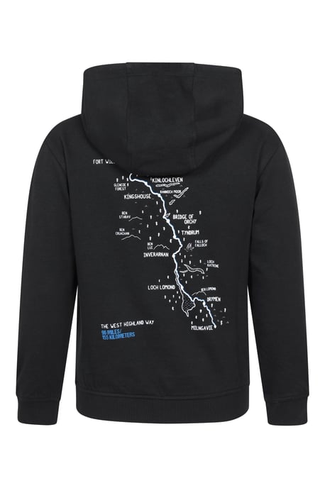'West Highlands Way' Kids Regional Hoodie Casual Jumper Comfortable Pullover Top Black - Image 3