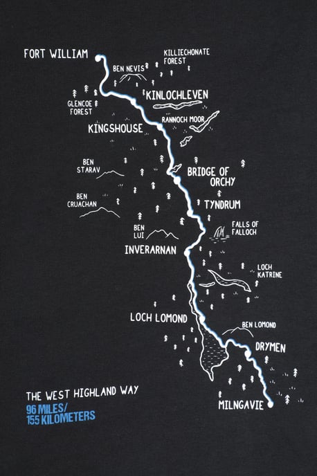 'West Highlands Way' Kids Regional Hoodie Casual Jumper Comfortable Pullover Top Black - Image 5