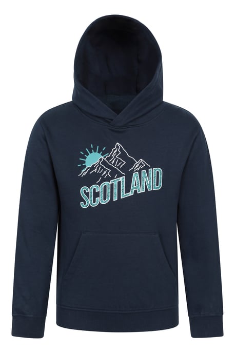 'Scotland' Kids Regional Hoodie Graphic Soft Warm Casual Outdoor Hooded Sweatshirt Navy - Image 1