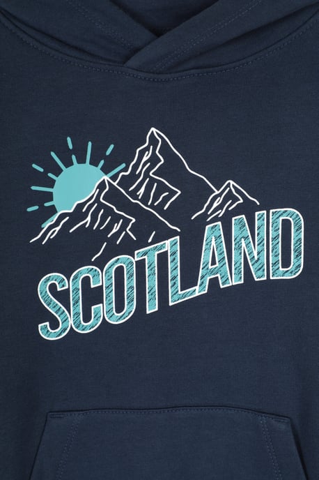 'Scotland' Kids Regional Hoodie Graphic Soft Warm Casual Outdoor Hooded Sweatshirt Navy - Image 4