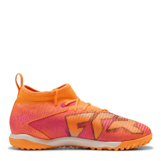 Boys Puma Kids Future 8 Match TT + Mid Astro Turf Football Boots in Ht Fr-Blk-Rvsh - Image 4