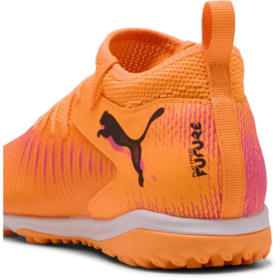 Boys Puma Kids Future 8 Match TT + Mid Astro Turf Football Boots in Ht Fr-Blk-Rvsh - Image 5