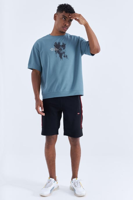 Men's Striped Jersey Shorts - Image 3
