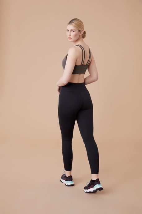 'Comfort Zone' Women's Scuba Bra Lightweight Breathable Stretchy Moisture Wick Khaki - Image 4