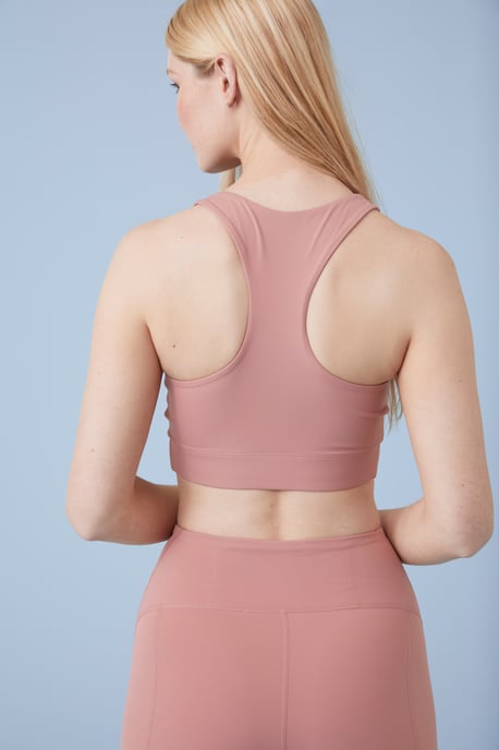 'Dynamo' Women's Mid Support Bra Lightweight Breathable Stretchy Quick Wick Pink - Image 3