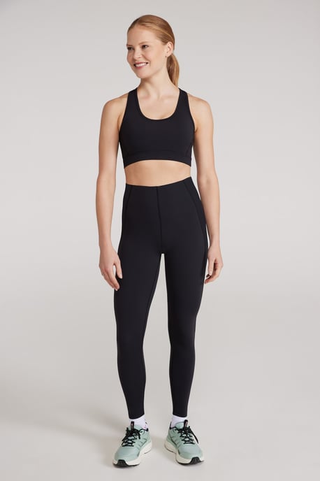 'Mesh Motion' Women's Sports Bra High Support Stretchy Quick Dry Racer Back Black - Image 3