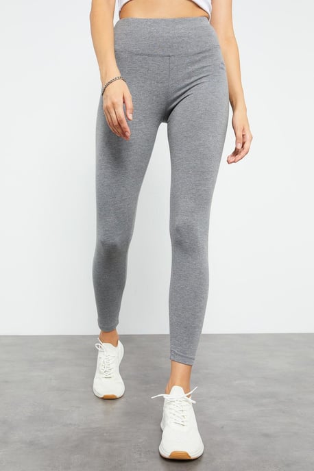 High-Waist Cotton-Lycra Jersey Leggings - Image 3