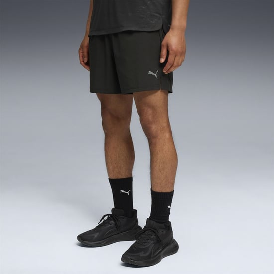 Men's Puma Tech Training 5in Stretch Woven Shorts in Black - Image 3