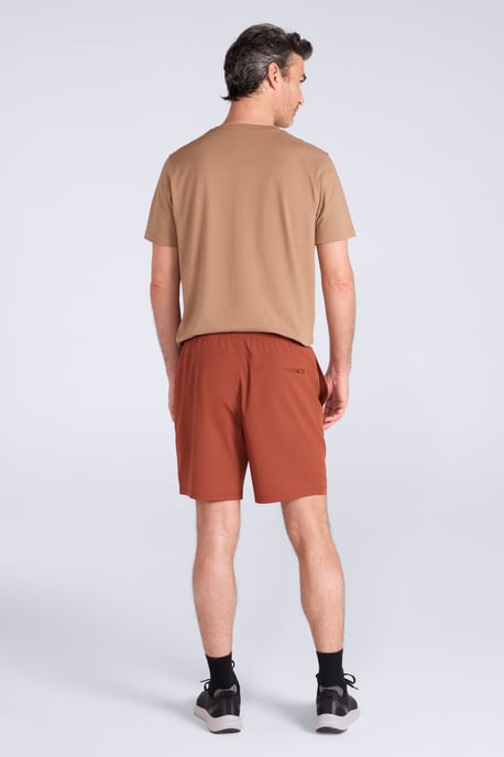 'Hurdle' Men's Running Shorts Quick Wicking Active Bottoms Rust - Image 4