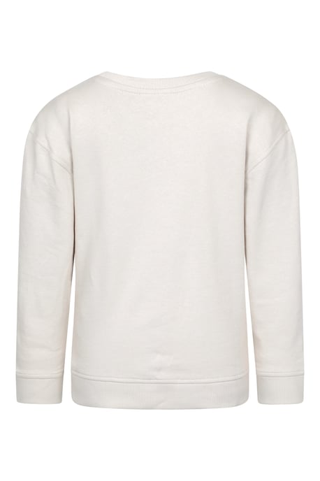Kids Crew Neck Sweatshirt Casual Comfortable Lightweight Children's Pullover Top Cream - Image 3