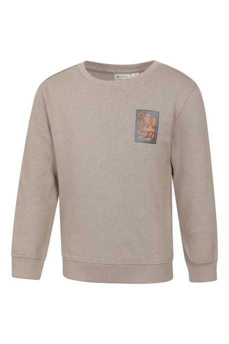 Kids Crew Neck Sweatshirt Casual Comfortable Lightweight Children's Pullover Top Olive - Image 6