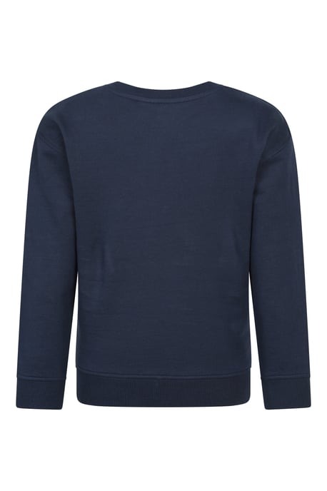 Kids Crew Neck Sweatshirt Casual Comfortable Lightweight Children's Pullover Top Dark Blue - Image 5