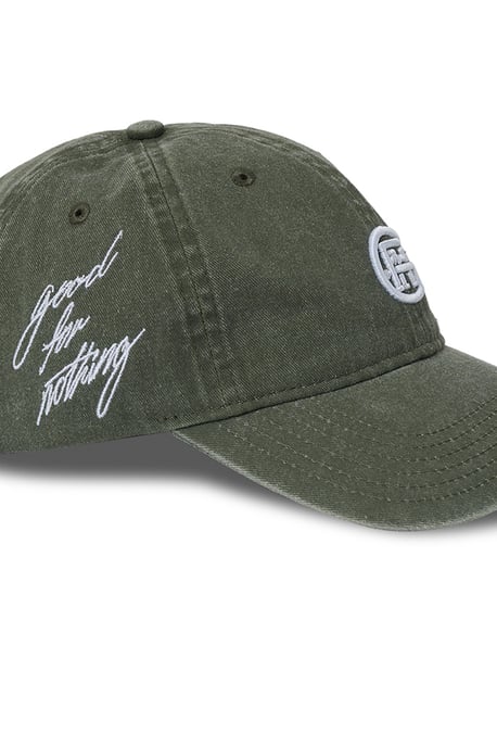 Green Monogram Washed Cotton Cap - Image 3
