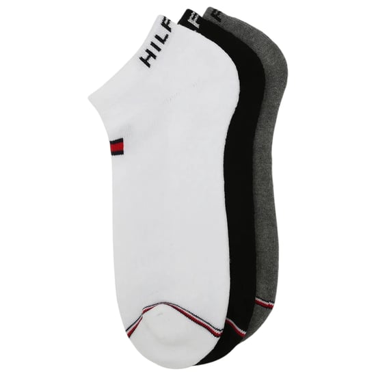 Tommy Hilfiger Mens Ankle Socks 3 Pack Flag Embroidery Stretchy Trainer Socks - Image 2