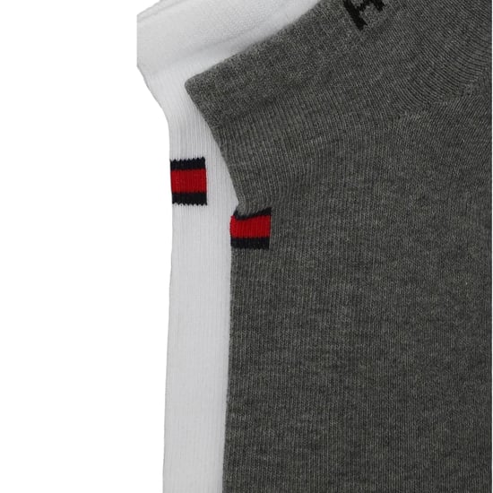 Tommy Hilfiger Mens Ankle Socks 3 Pack Flag Embroidery Stretchy Trainer Socks - Image 3