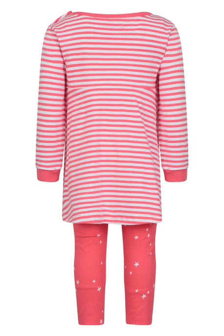 Baby Long Sleeve Dress Leggings Set Casual Lightweight Comfortable Kids Outfit Pink - Image 3