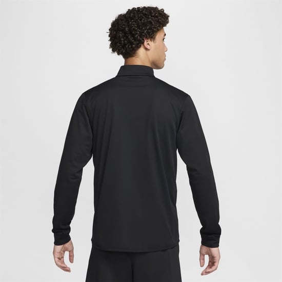 Men's Nike Mock Neck Ribbed Cuff Performance Jacket in Black/White - Image 2