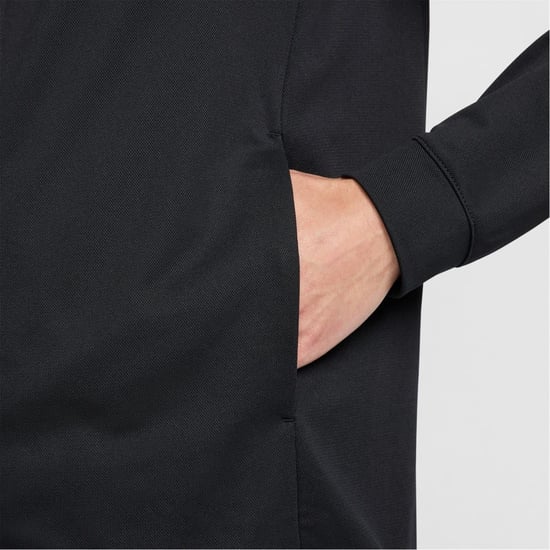 Men's Nike Mock Neck Ribbed Cuff Performance Jacket in Black/White - Image 4