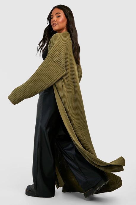 Plus Knitted Oversized Maxi Cardigan - Image 2