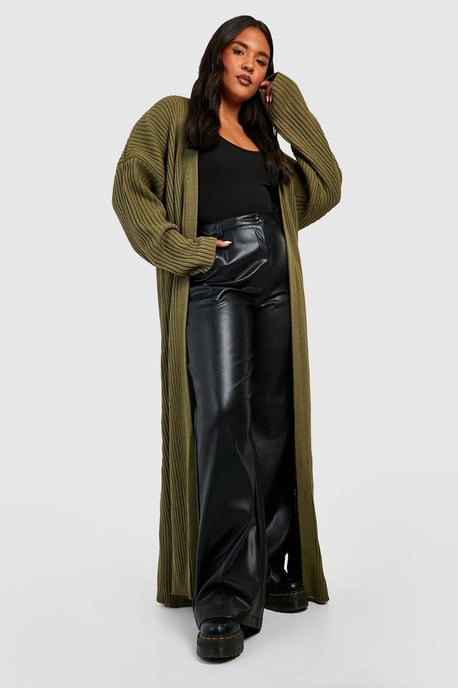 Plus Knitted Oversized Maxi Cardigan - Image 3