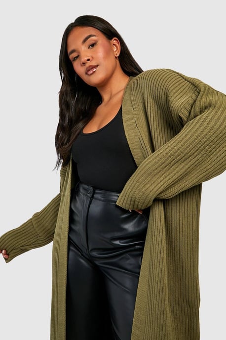 Plus Knitted Oversized Maxi Cardigan - Image 4
