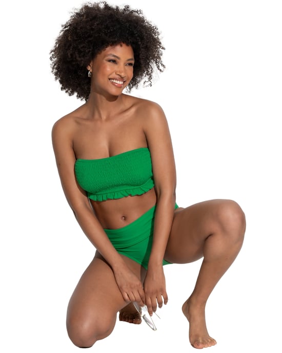 Pour Moi Free Spirit Strapless Bikini Top - Green - Image 6
