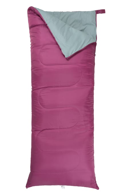 'Basecamp 200' Sleeping Bag with Two Way Zip Summer Camping Sack Bed Berry - Image 2
