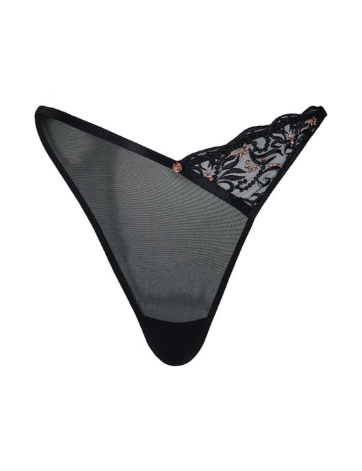 Scantilly by Curvy Kate Ornate Thong - Black - Image 3