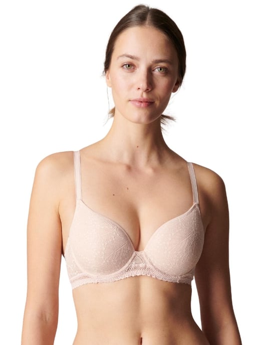 Simone Perele Comete Spacer Plunge Bra - Rose Sand - Image 1