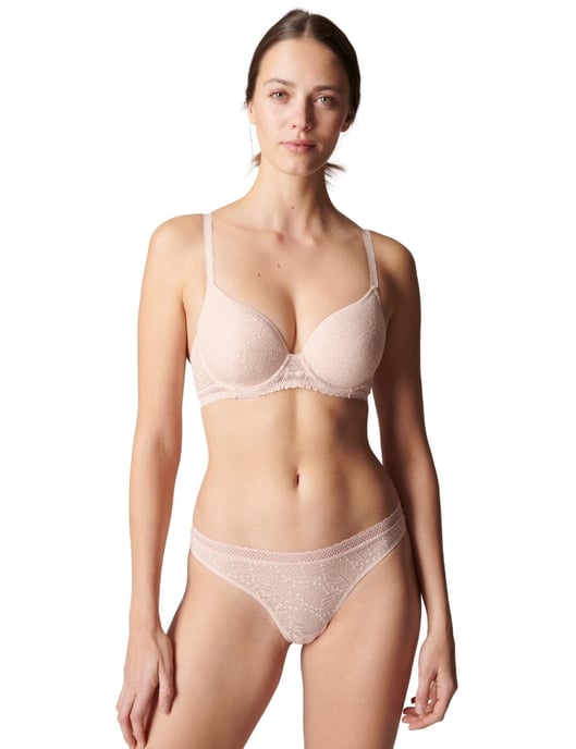 Simone Perele Comete Spacer Plunge Bra - Rose Sand - Image 5