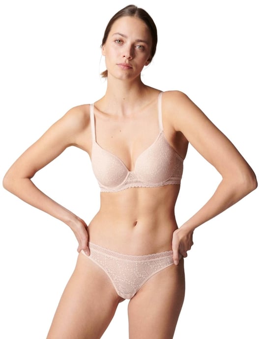 Simone Perele Comete Spacer Plunge Bra - Rose Sand - Image 6