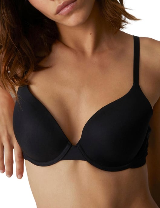Simone Perele Essentiel Padded Plunge Bra - Black - Image 6
