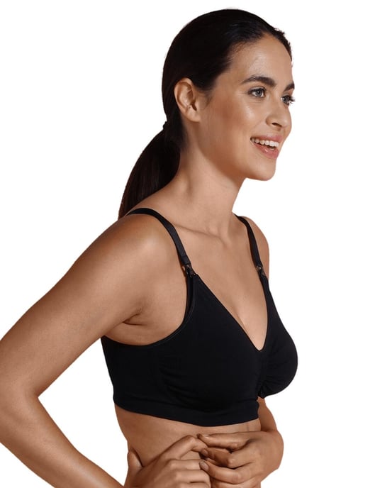 Carriwell Padded Maternity & Nursing Bra - Black - Image 3