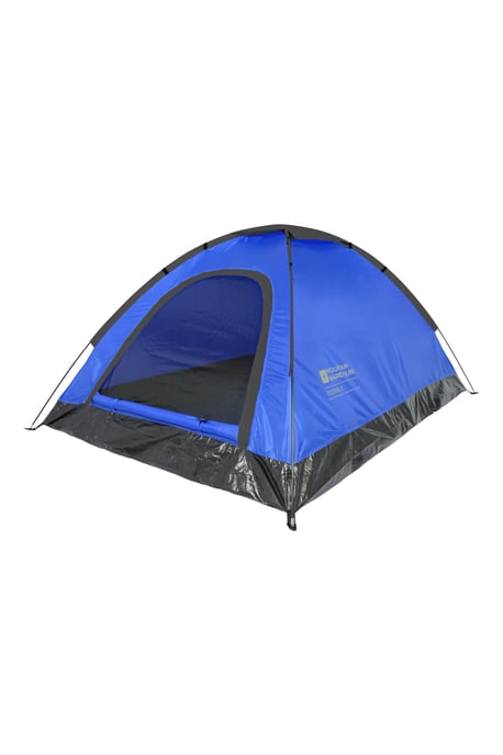 'Festival Fun' Unisex 2 Man Tent Sewn in Groundsheet Water Resistant Camping Accessory Blue - Image 2