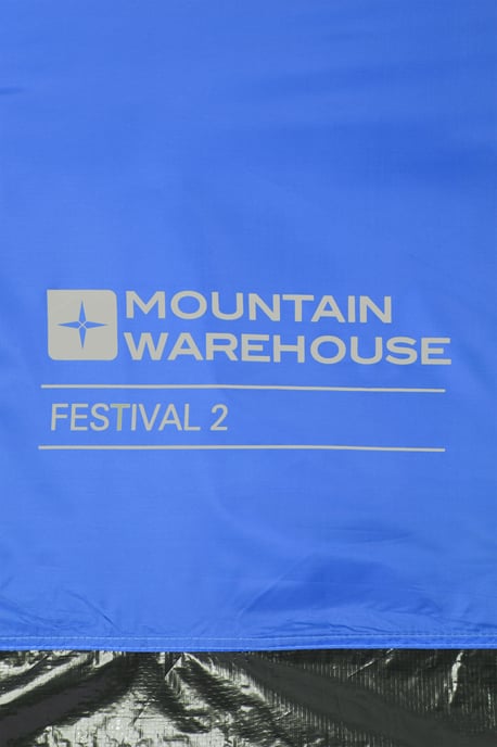 'Festival Fun' Unisex 2 Man Tent Sewn in Groundsheet Water Resistant Camping Accessory Blue - Image 6