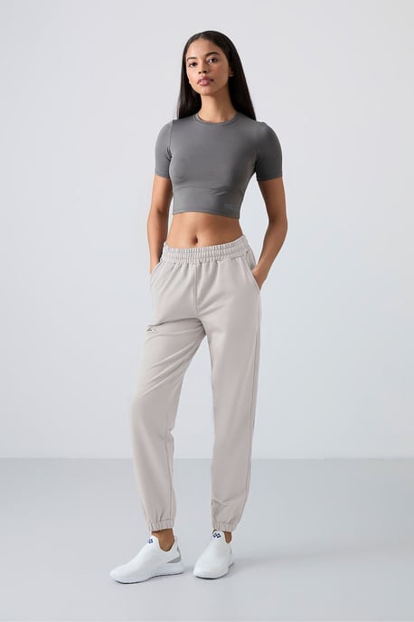 Dames Hoge Taille Ontspannen Fleece Joggingbroeken - Image 2