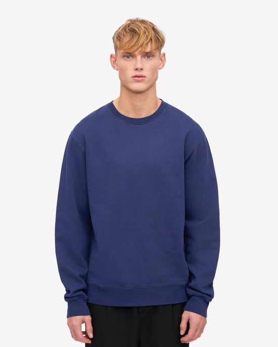 Long Sleeve Classic Sweatshirt in Dark Blue - Image 1