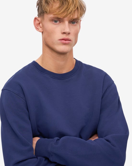 Long Sleeve Classic Sweatshirt in Dark Blue - Image 4