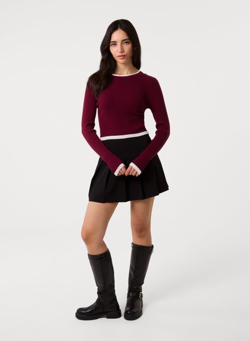 Contrast Knitted Jumper - Image 2