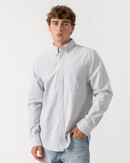 Regular Fit Long Sleeve Logo Detail Shirt - Image 1