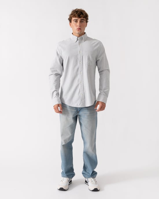 Regular Fit Long Sleeve Logo Detail Shirt - Image 5