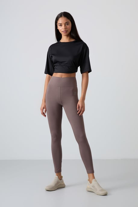 High-Waist Cotton-Lycra Jersey Leggings - Image 2