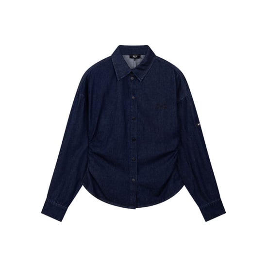 Alix The Label Ladies woven fitted waist denim blouse blouses 2608998904 - Image 1