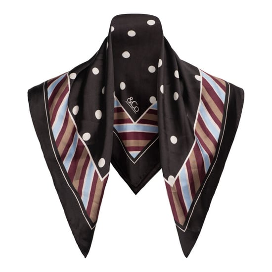 &Co Woman &co women sjaaltje silke dot dark chocolate - Image 1