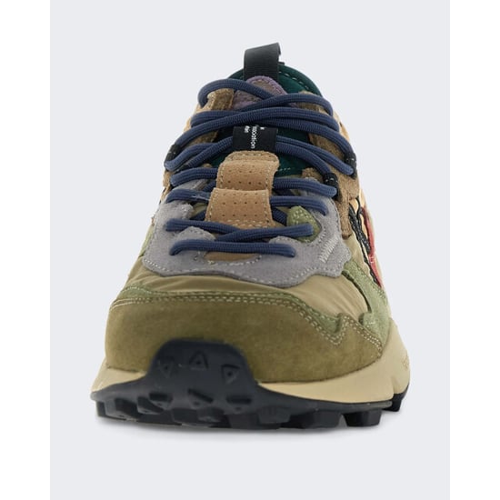 Flower Mountain Heren leren sneaker met suède details - Image 3