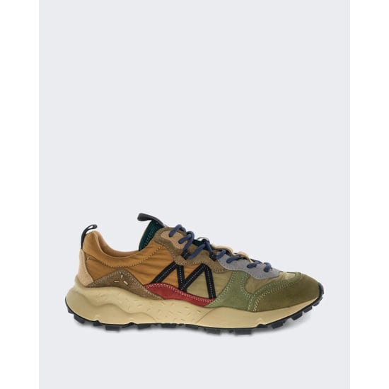 Flower Mountain Heren leren sneaker met suède details - Image 5
