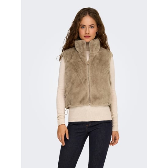 Only Onldana life faux fur waistcoat cc otw zand - Image 5