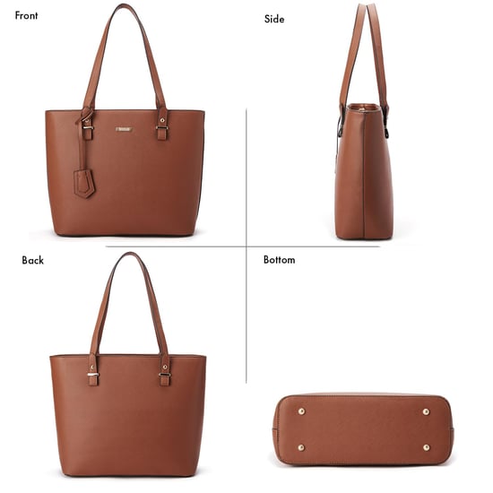 Women’s 3 Piece Handbag Set, Tote Crossbody Bag Purse in Tan - Image 3
