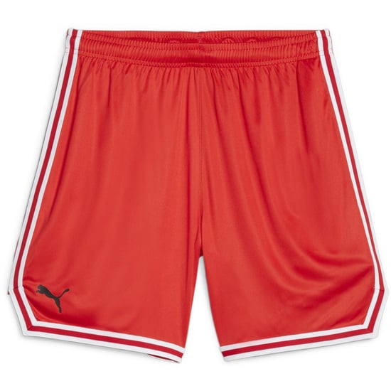 Men's Puma Hoops Team Game Basketball Shorts in Red - Image 1