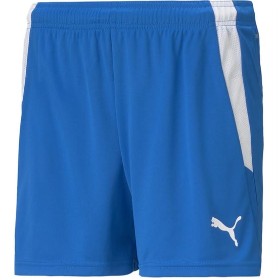 Women's Puma Teamliga Shorts W Football Shorts in Bluelemon White - Image 1
